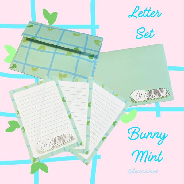 Bunny Mint Letter Set picture