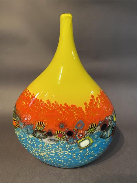 Monet Vessel Series Bottle in Yellow, Reds, Turquoise picture
