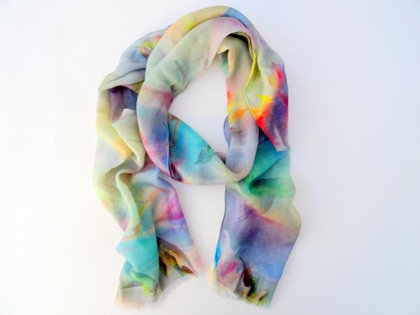 Soft Mint Green Square Wool Scarf