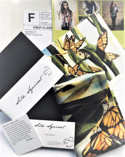 Bonjour II Hummingbird Sheer Silk Scarf picture