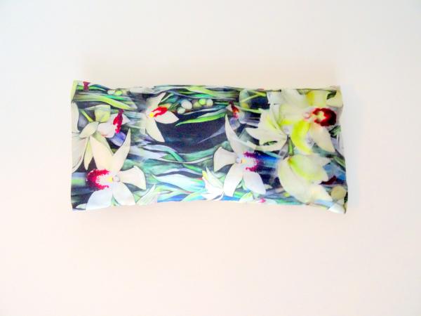 Aromatherapy Eye Pillow Self-Care w/Silk Case - Cymdibium Orchids picture