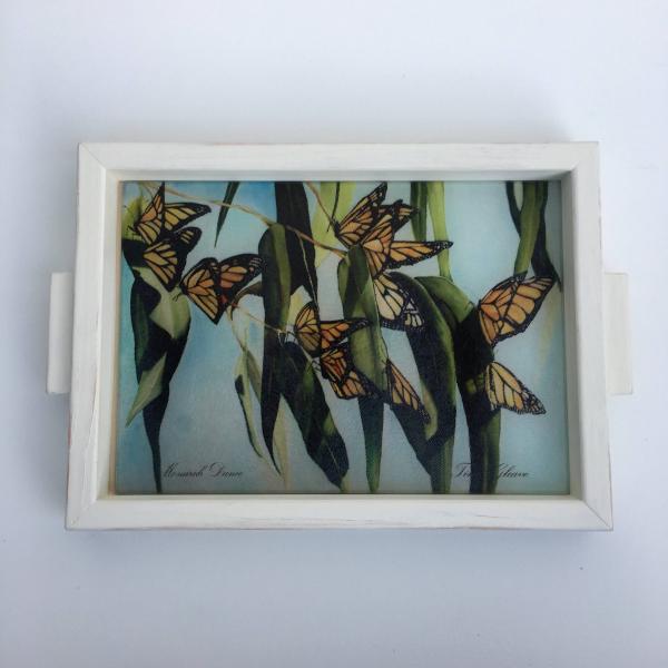 Charcuterie Glass Art Board "Monarch Dance"