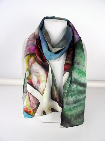 By the Sea Silk Scarf, Green picture