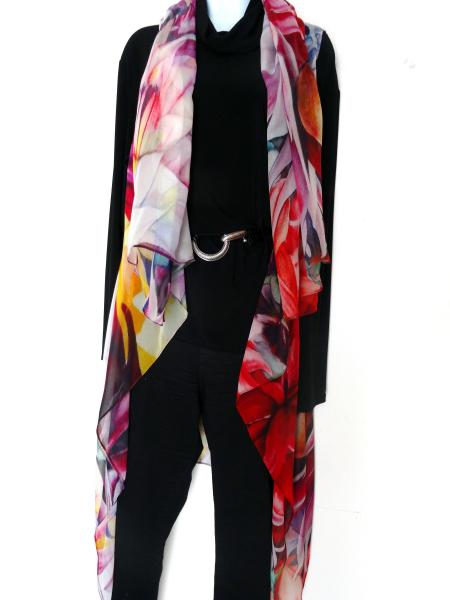Beautiful Dahlia Flowers  Love Sleeveless Duster/Vest/Poncho