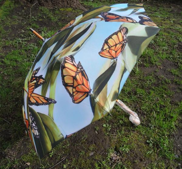 Artful Umbrella - "Monarch Dance" with Monarch Butterflies picture