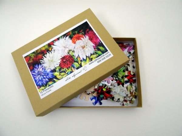 Adult Jigsaw Puzzle - Dahlia Flowers 120 Pieces
