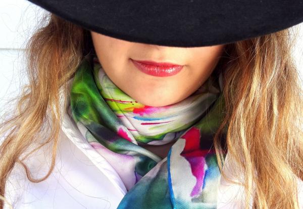 Floral Silk Wild Rag Bandana