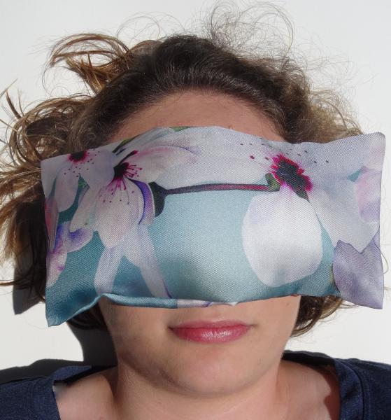 Aromatherapy Eye Pillow Self-Care w/Silk Case -Cherry Blossom Sakura