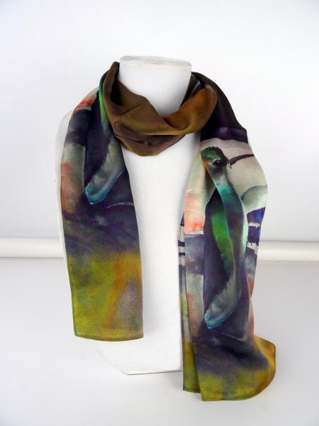 Bonjour II Hummingbird Silk Scarf