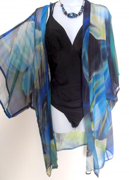 Calm Waters Kimono Cover-Up, Sheer