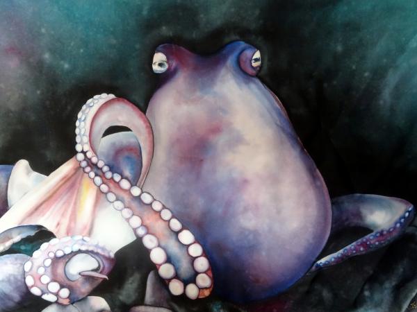 Original Silk Painting, Oh, Hello!