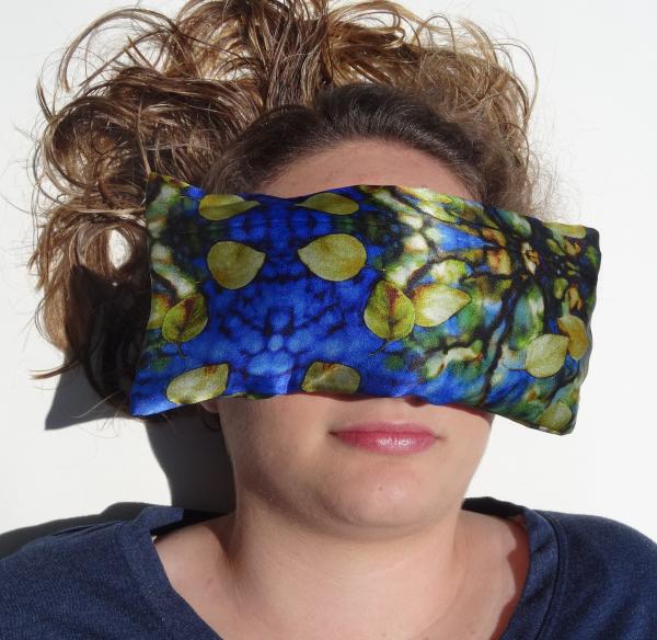 Aromatherapy Eye Pillow Self-Care w/Silk Case - Floating Aspen Leaves on Water
