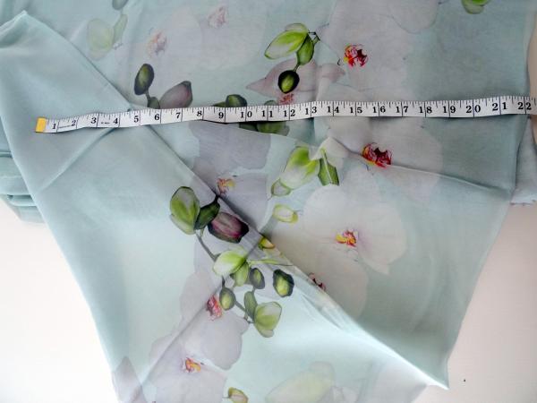 Pastel Sage with Orchid Silk Material