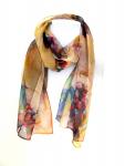 At the Villa Wine Clusters Sheer Silk Scarf
