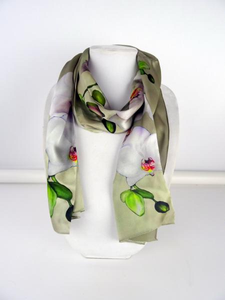 Angelic Orchids, Hawaiian Diamonds Silk Scarf