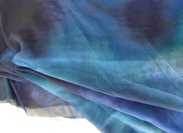 Vibrant Blue Silk Material