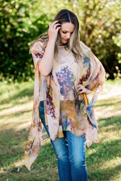 Earthy & beautiful winery appeal Sheer Cover up - Caftan - Poncho