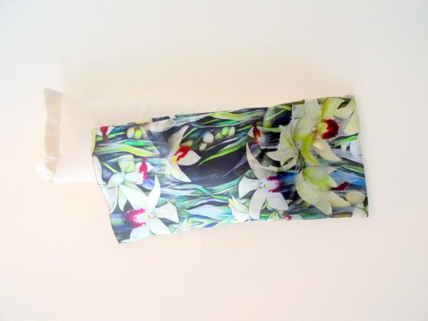 Aromatherapy Eye Pillow Self-Care w/Silk Case - Cymdibium Orchids picture
