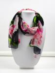 Peony Garden Sheer Silk Scarf