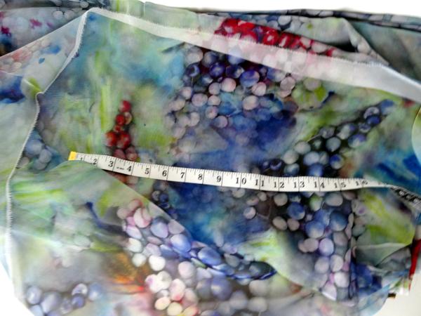 Watercolor Grape Clusters Silk Material