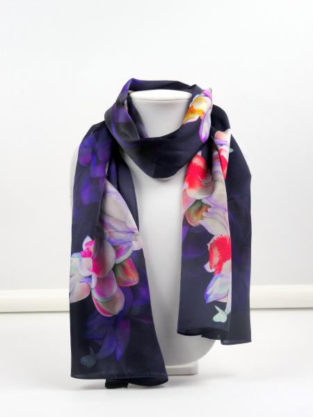 Lotus Silk Scarf, Amethyst
