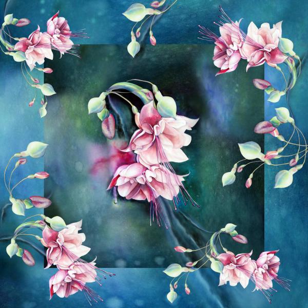 Blue Silk Wild Rag Bandana