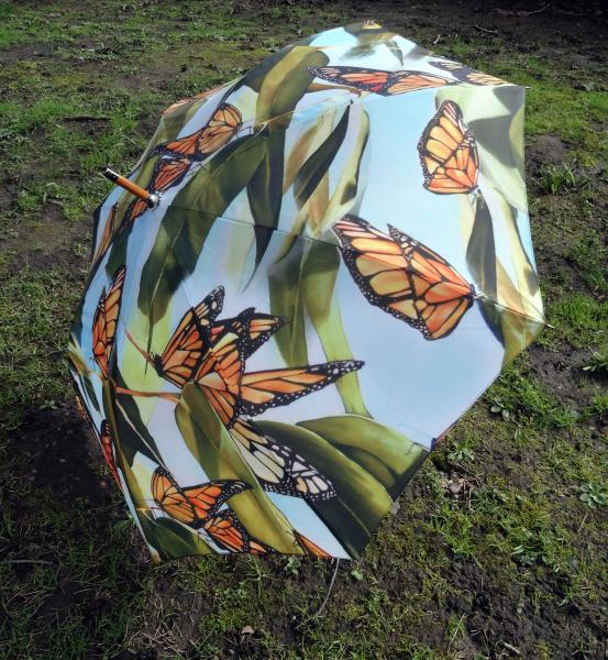 Artful Umbrella - "Monarch Dance" with Monarch Butterflies picture