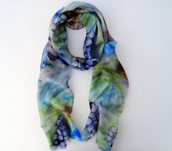 Blue Vineyard Wool Scarf