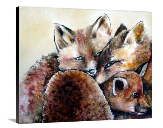 "Kit Foxes" Canvas Art
