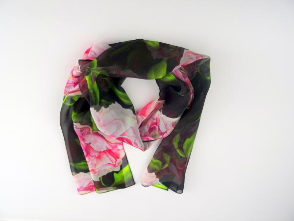 Peony Garden Sheer Silk Scarf picture