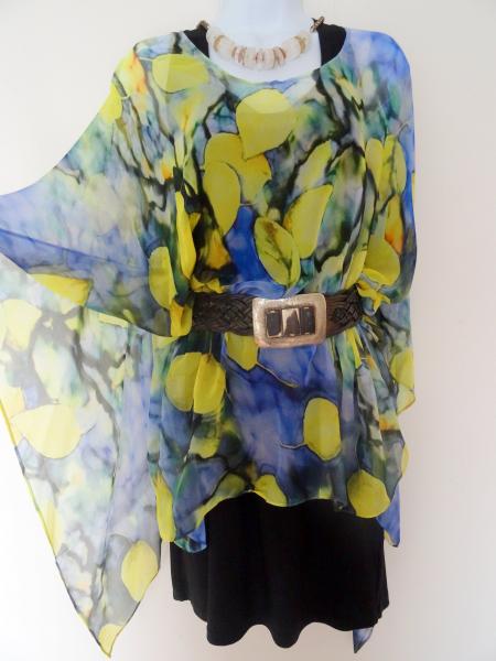 Abstract & gorgeous Sheer Cover up - Caftan - Poncho