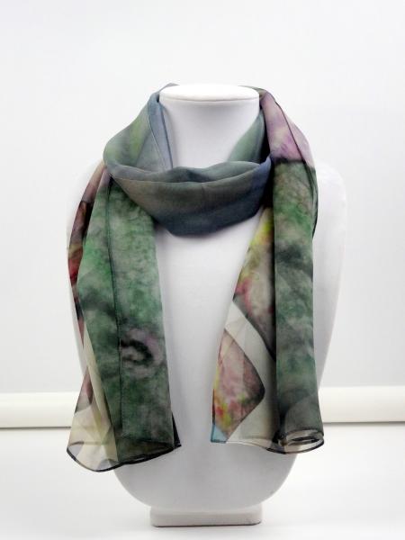 By the Sea Sheer Silk Scarf, Green