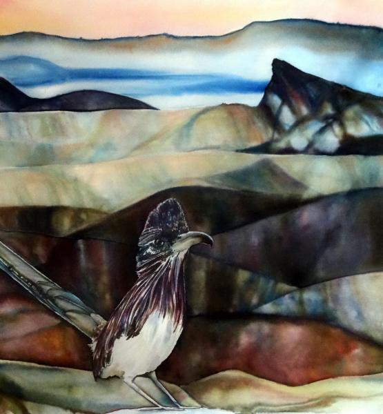 Original Art on Silk, Road Runner, Beep Beep!