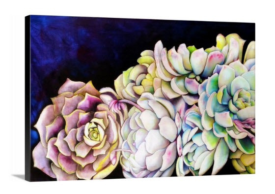 "Desert Succulents" Canvas Art