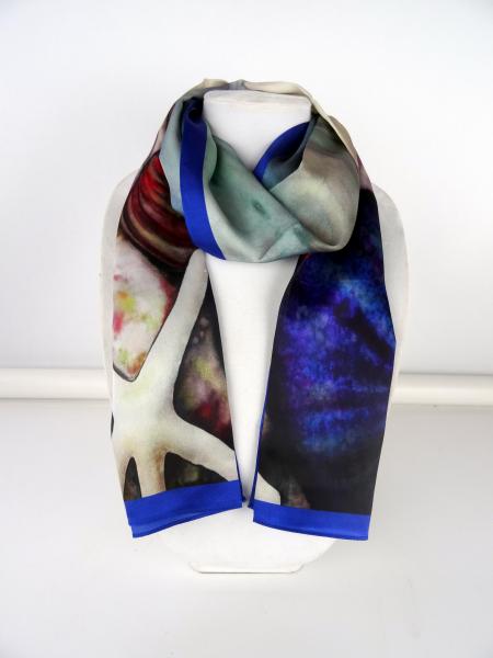 By the Sea Silk Scarf, Blue