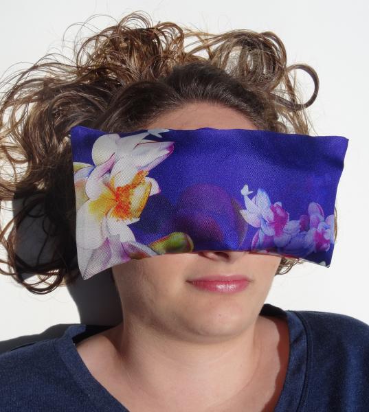 Aromatherapy Eye Pillow Self-Care w/Silk Case - Purple Lotus