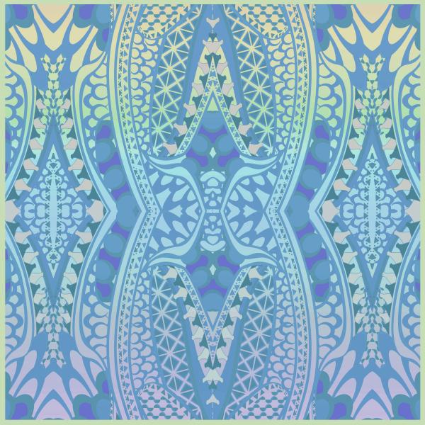 Blue Silk Wild Rag Bandana