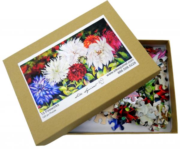 Adult Jigsaw Puzzle - Floral Puzzle - Dahlia - Garden Lover - 252 Pieces