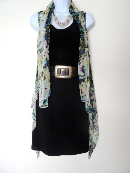 Cymbidiums Sleeveless Duster/Vest/Poncho