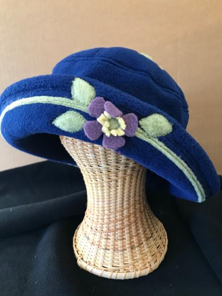 Blue winter brimmed hat