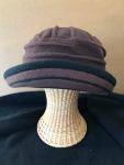 Brown brimmed winter hat