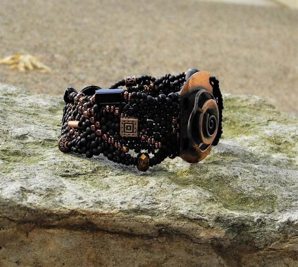 Hand Woven Vintage Copper Filigree Bracelet picture