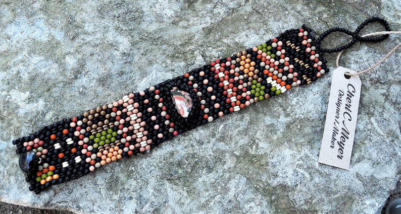 Hand Woven Lake Superior Thomsonite Cuff picture