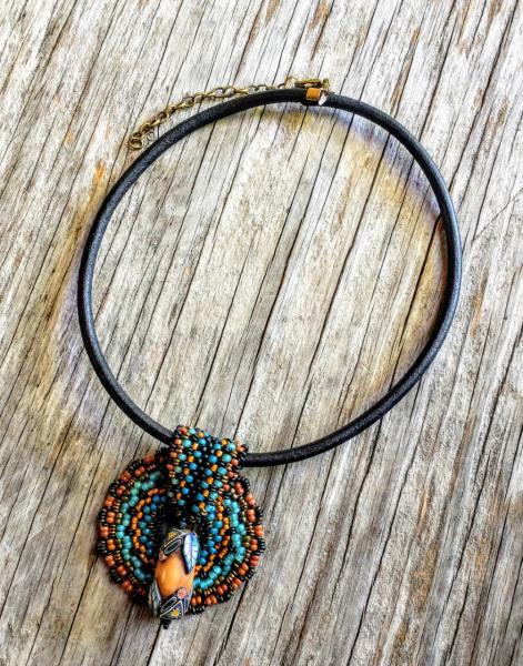 Hand Woven Medallion Necklace picture