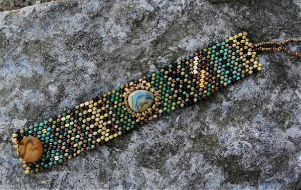 Hand Woven  Imperial Jasper Cuff picture