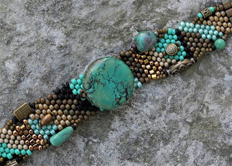 Hand Woven Turquoise Bracelet picture