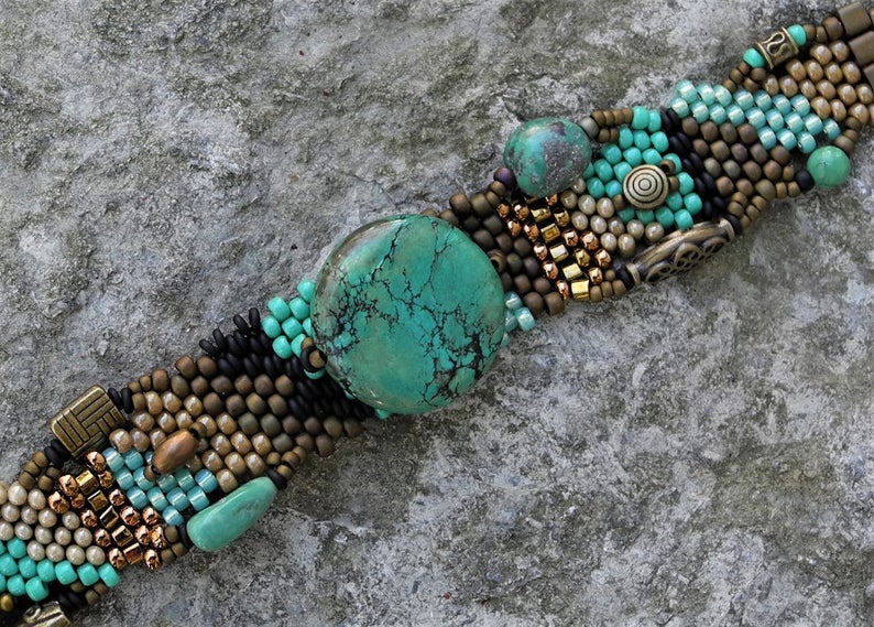 Hand Woven Turquoise Bracelet picture
