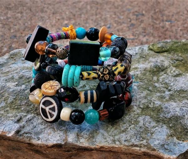 Colorful Memory Wire Wrap Bracelet picture