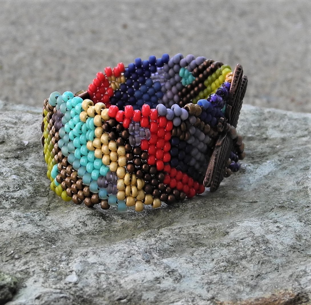 Hand Woven Dragonfly Pendant Bracelet picture