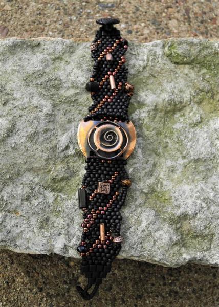 Hand Woven Vintage Copper Filigree Bracelet picture